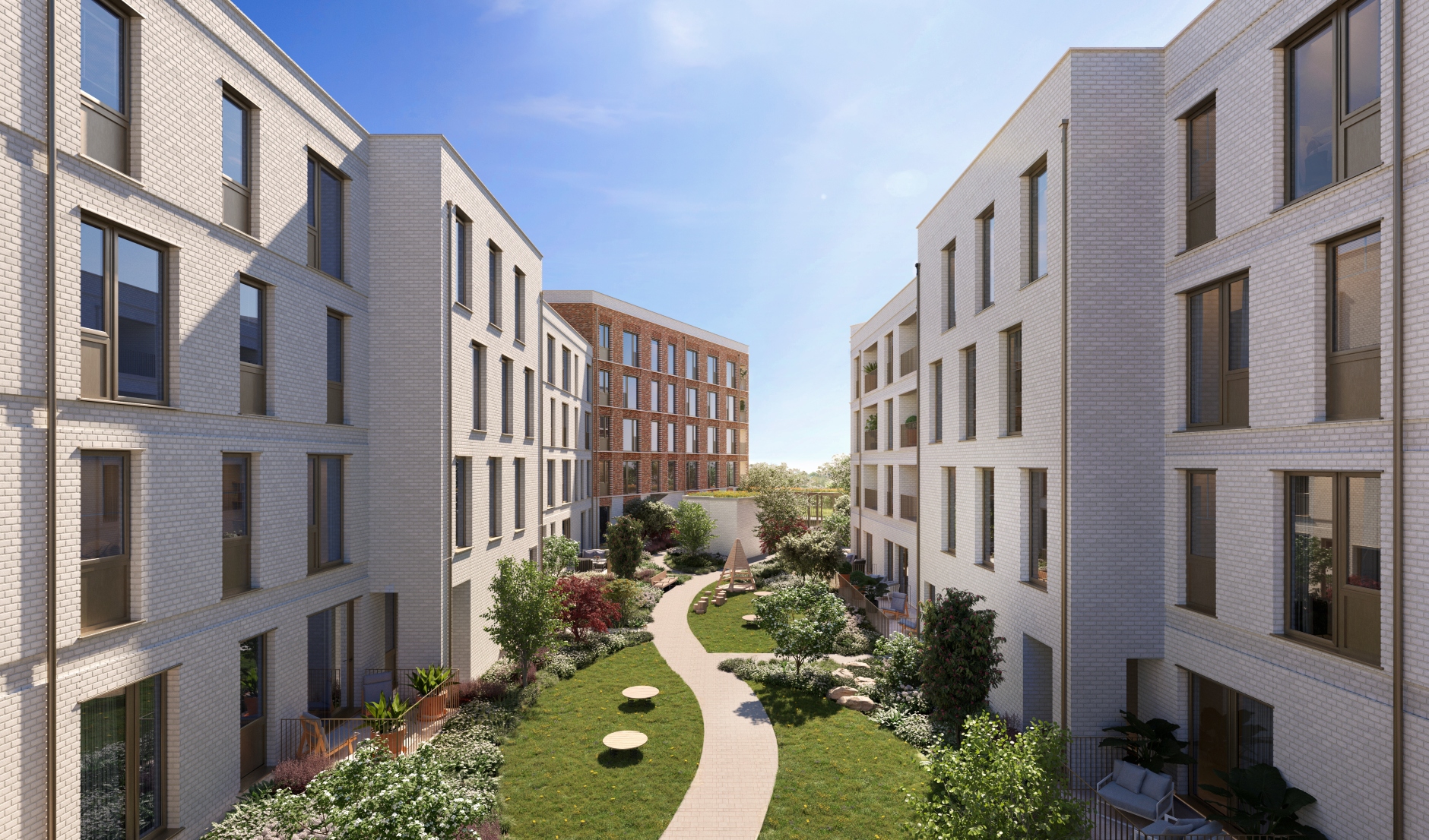 Fusion landscaped podium CGI