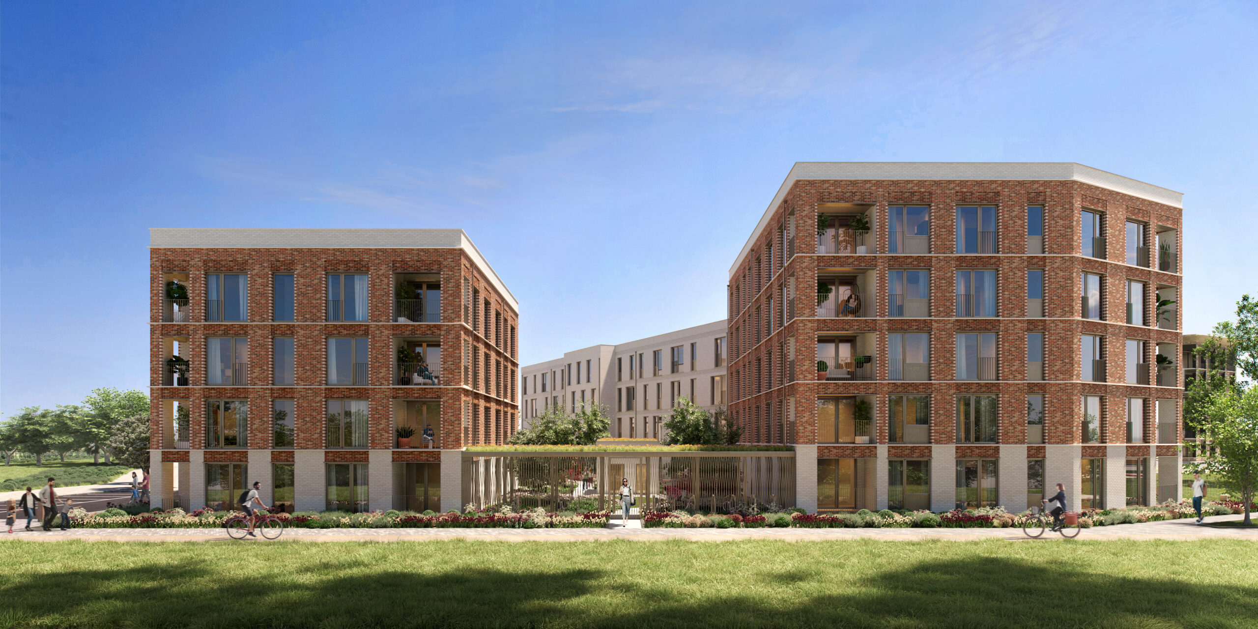 Fusion mansion block facade CGI