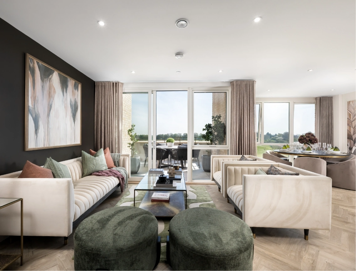 The Icon living and dining space